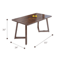 thumbnail image 6 of Modern 55" Wood Dining Table Brown for Small kitchen Natural, 6 of 7