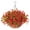 Red, variant on Artificial Fall Autumn Hanging Flowers Plants Basket For Outdoor Outside Decor Faux Orange Flower Look Real For Porch Home Patio Garden Decoration