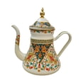 thumbnail image 1 of Jarra de bebidas de té de esmalte 1.2 l con tapa resistente, con tetera de hervidor de agua para el restaurante de la oficina en el hogar de la cocina Estilo a, 1 of 8