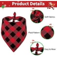 thumbnail image 3 of Christmas Dog Bandana Flannel Buffalo Plaid Dog Scarfs 2 Pack,Dog Christmas Bandanas for Pet Apparel Accessories,Seasonal Bandanas for Dogs Neutral Holiday Small/Medium/Large(S,Red+Green), 3 of 6