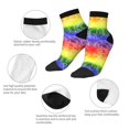thumbnail image 5 of Fuzoiu Colorful Tie Dye Print Adult Socks, Crew Moisture-wicking Socks, Unisex Cushion Crew Socks,Casual Sports Ankle Socks, 5 of 7
