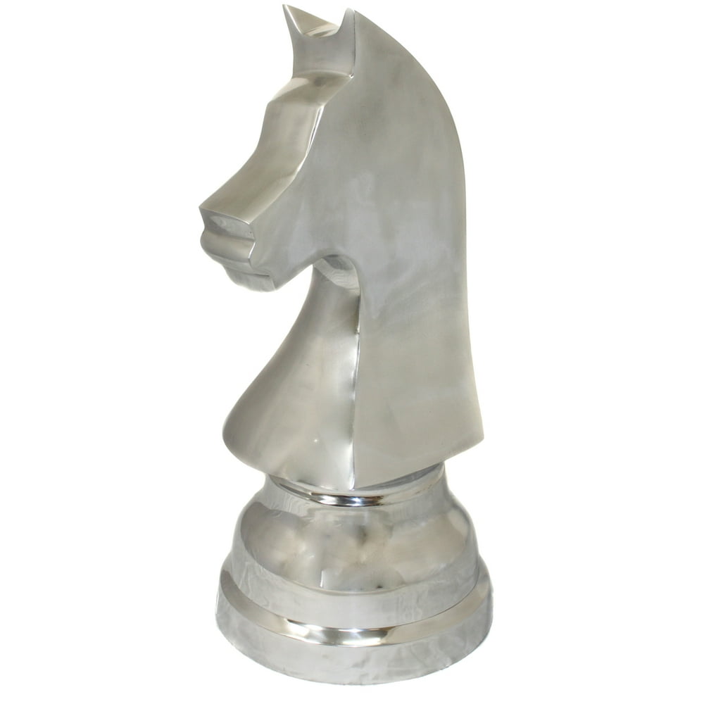 Urban Designs Aluminum Chess Piece Knight Horse SilverColorSilver,FinishSilver,Item Package