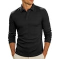 thumbnail image 3 of Vetsdori Long Sleeve Tops for Men Sweatshirt Work Pullover Winter Button up Casual Stylish Collar Mens Tshirts, 3 of 9