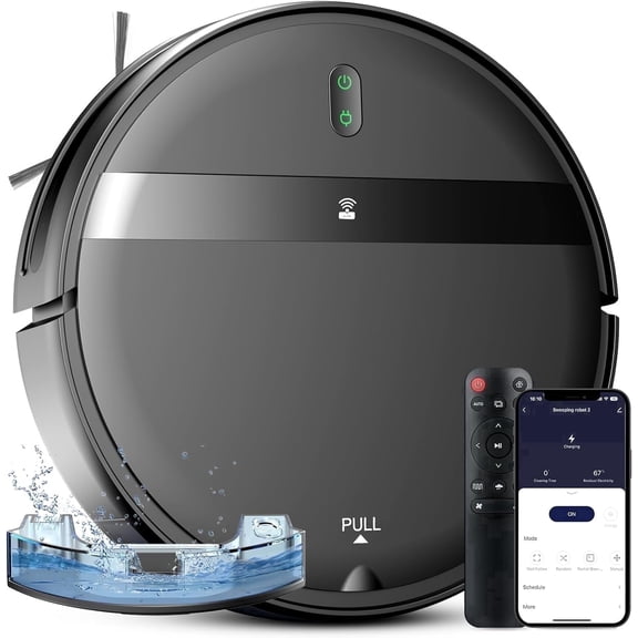 ROBOEVO G20 Robot Vacuum Cleaner and Mop Combo, 3000Pa Powerful Suction, Smart WiFi/App Robotic Vacuum with Alexa & Google Assistant, Pet Hair Cleaning for Hard Floors & Carpets