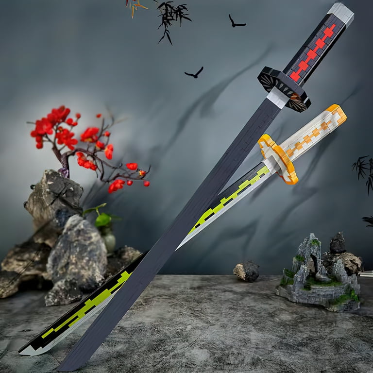 HI-REEKE Anime Demon Sword Building Set Slayer Zenitsu Katana