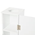 thumbnail image 6 of HomCom 26" Modern Country Vertical Bathroom Storage Cupboard Cabinet - White, 6 of 8