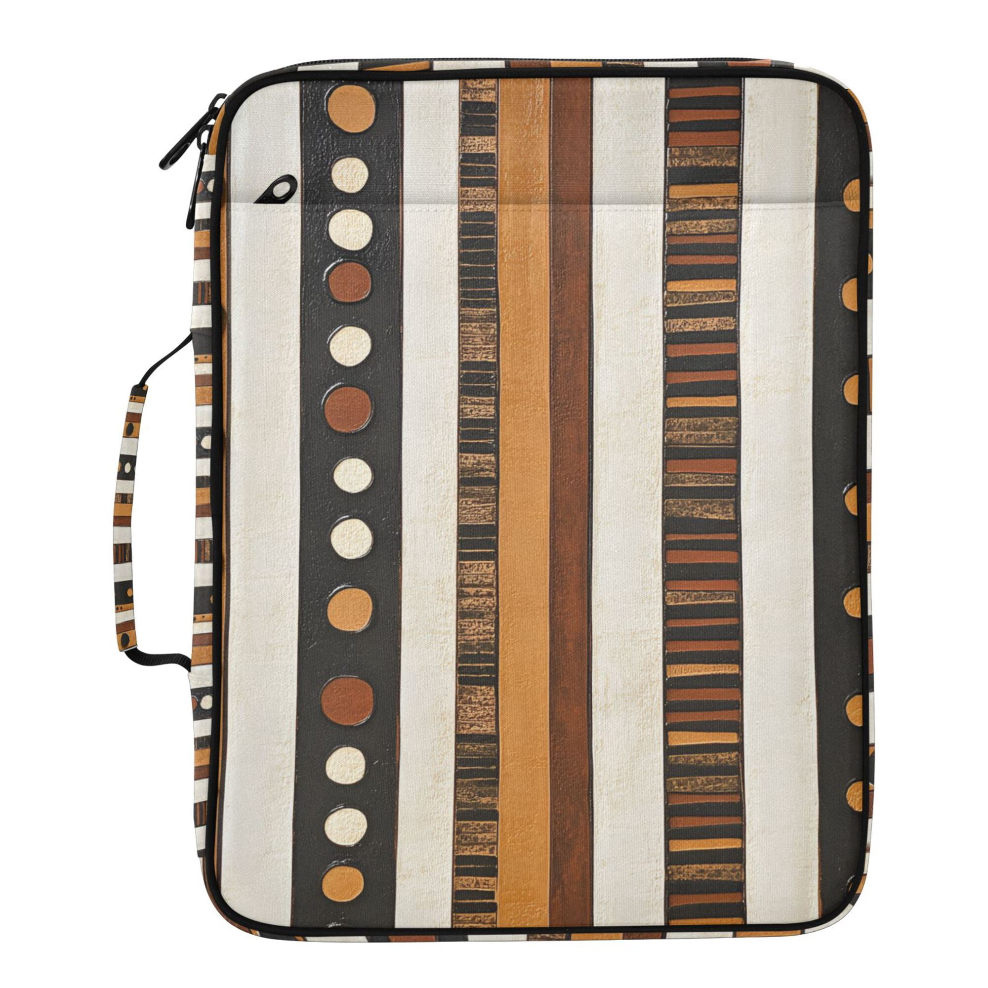 FORMRS Accordion File Folder A4 Size 7-Pocket Expanding Document Organizer Bag with 3 Ring Binder, Abstract Dots