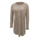 thumbnail image 5 of mfyjkho Vestidos para mujer, Mono de sudadera de manga larga con cuello redondo y bolsillos plisados en la espalda de color liso para mujer, falda larga Vestidos festivos para mujer m, 5 of 6