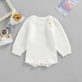 thumbnail image 2 of Okbabeha Baby Girl Boy Knit Sweater Romper Long Sleeve Crewneck Sweatshirt  one-piece  Warm Tops Fall Winter Clothes, 2 of 7