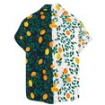 thumbnail image 3 of Camisas Deportivas Hombre Hombres Moda Primavera Verano Casual Manga corta Turndown Neck Impreso Camisetas Top Blusa (Green, 6XL), 3 of 7