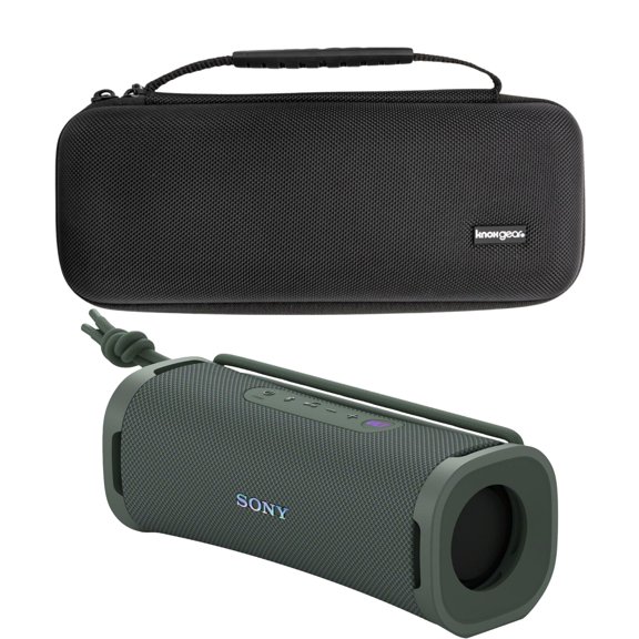 Sony SRSULT10G ULT FIELD Series Speaker (Forest Gray) Bundle with Hardshell Travel and Protective Case for Bluetooth Speakers (2 Items)