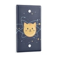 thumbnail image 2 of Yayeee Blank Wall Plate Cover 1-Gang 4.5"x2.7" Home Unused Decorative Outlet, Orange Cat Planet, 2 of 7