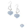 thumbnail image 2 of Delight Jewelry Baby Boy Blue Heart with Baby Feet Open Heart French Earrings, 2 of 4