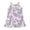 Purple, variant on OOOUM Girls Floral Print Sundress Sleeveless Spaghetti Strap Swing Dress Crewneck Loose Summer Beach Casual Dress Hot Pink 4-5 Years