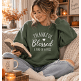 thumbnail image 3 of Yoofine Adult Thankful Blessed and Kind of a Mess Thanksgiving Sweatshirt, 3 of 6