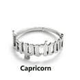 thumbnail image 2 of DPTALR Bague à Ouverture en Lettres Anglaises Douze Constellation en Acier Inoxydable Bague Réglable, 2 of 2