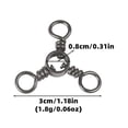 thumbnail image 1 of 10Pcs 3 Way Trigeminal Fishing Three Swivels Connector Terminal Tackle 1/0#, 1 of 8