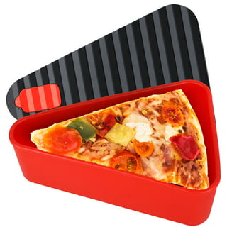 DDUP Pizza Storage Container,Expandable Red Pizza Slice Container