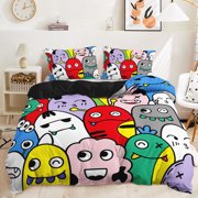 Hosima 3 Piece 3D Digital Printed Duvet Cover Full Size Bedroom Decorative Bedding Set,DEC55-King
