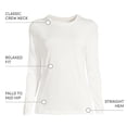 thumbnail image 4 of Lands' End Women's Relaxed Supima Cotton Long Sleeve Crew Neck T-Shirt, 4 of 5