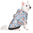 thumbnail image 2 of Honeii Rose Flowers Print Small Dog Hoodies Pet Hooded Sweatshirts Fall Winter Puppy Cat Sweaters Warm Clothes for Small Dogs Outfits Costume-X-Large, 2 of 7