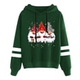 thumbnail image 2 of Sweat à Capuche d'Hiver pour Femmes Mode Pull de Noël Imprimé Xmas Col Rond Cardigan Mi-Long Blouse Ample, 2 of 6