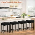 thumbnail image 3 of Rectangle Stretch Counter Height Barstool Slipcovers Rectangular Vanity Stool Cover Kitchen Counter Saddle Seat Cover 4PC Black, 3 of 11