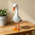 thumbnail image 4 of Metal Goose Tall Garden Statue, Porch Goose Statue, Whimsical Outdoor Duck Sculpture, Weatherproof Yard Decor for Patio Lawn, 14in, 4 of 6