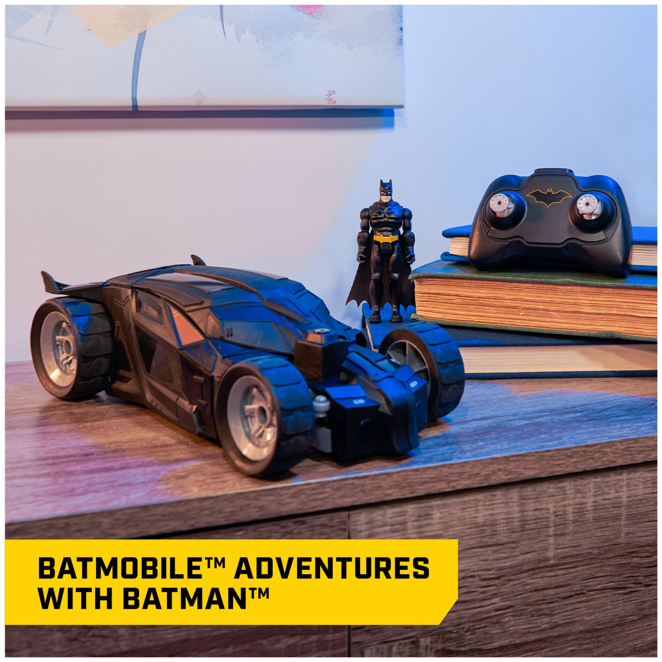 DC Comics, Batman Batmobile Remote Control Car with 4-inch Action Figure, for Kids Ages 4 and up