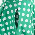 Baycosin Short Sleeved Stand Up Collar Polka Dot Slimming Elegant