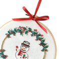 thumbnail image 2 of veasfak Embroidery Tools Plants Hand Needlepoint Cross Stitch Material Arts Hoop Snowman, 2 of 4