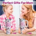 thumbnail image 2 of 40oz Insulated Tumbler with Handle, Leakproof Lid & Straw - Best Mom Ever Gift - Mother''s Day/Birthday Gifts for Mom, Grandma, Mama from Daughter, Son, Kids, 2 of 6