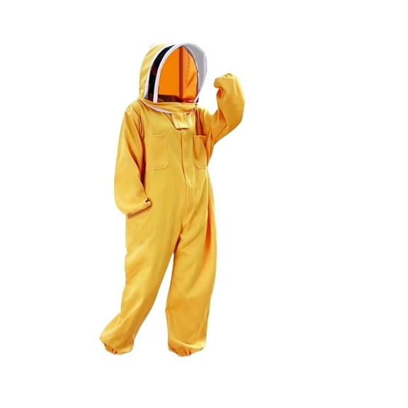 1Set Professional Bee Suit for Men Women,Complete Beekeeping Suit Beekeeper with Fencing Veil Mesh,Ventilated Hood ,Easy to Wear