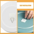 thumbnail image 3 of FUTUREORYY 25Pcs White Wall Plate Hangers Adhesive Invisible Holders for Vertical Plate Display, 3 of 8