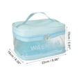 thumbnail image 2 of 1 Pc Women Convenient Square Makeup Bag for Vacation Camping Business Travel Blue, 2 of 4