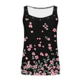 thumbnail image 5 of MORESEC Summer Plus Size Tank Tops For Women Sleeveless Floral Casual Boho Vacation Loose Tee Shirts Cute Basic Blouses, Black M, 5 of 5