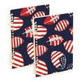 thumbnail image 2 of Ckdifva American Flag Football A5 Ring Binder Notebook Journey Note Diary College Ruled Study 60 Pages, 2 of 8
