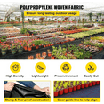 thumbnail image 3 of VEVOR Weed Barrier Landscape Fabric, 5 x 250 ft, 5 Oz Premium Woven Ground Cover Heavy Duty PP Material & Easy Setup, Single-Layer for Outdoor Garden, Lawn, Driveway, Black, 3 of 9