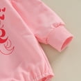 thumbnail image 6 of Bagilaanoe Newborn Baby Girl Valentine’s Day Romper Sweatshirt Long Sleeve Bodysuits Letter Print Pullover 3M 6M 12M 18M Infant Casual Tee Tops, 6 of 7