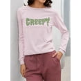 thumbnail image 2 of Creepy Dripping Font Halloween Graphic - Women's Long Sleeve, 2 of 4