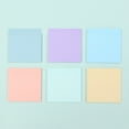 thumbnail image 2 of Popular!Maojin Paquete de 6 almohadillas adhesivas transparentes de 3x3 pulgadas, notas transparentes Morandi para libros, estudio, oficinas, suministros escolares, 300 hojas, 2 of 3