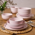 thumbnail image 4 of Vajilla Gibson Home Candy Skies 12 piezas platos y tazones rosa, 4 of 5