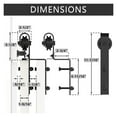 thumbnail image 3 of Bypass Sliding Double Door Hanging Roller Track Barn Door Hardware, J-Shaped Door Accessory ,Long Lasting, 3 of 6