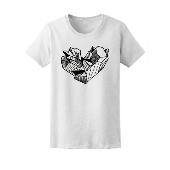 Crystal Heart Mineral T-Shirt Women -Image by Shutterstock, Female Small