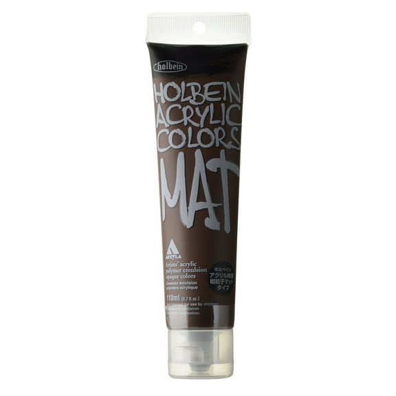 Holbein Mat Acrylic Color, 110ml, Burnt Umber