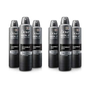 Dove Men+Care Invisible Dry Antiperspirant Spray Deodorant 3.8 oz (150 mL), 6 Pack, 72-Hour Protection, No White Marks on Clothes