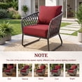 thumbnail image 6 of Gymojoy Luxury Outdoor Deep Seat Cushion 22 X 24 X 6 inch for Patio Furniture, Waterproof & Fade Resistant Patio Furniture Replacement Cushions, Red, 6 of 8