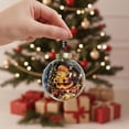 thumbnail image 4 of Light‑Up Christmas Mini Scene Ornament, Santa Claus Acrylic Hanging Pendant, Glowing Festive Tree Decoration For Holiday Home Xmas Party Decor, 4 of 6