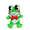 Green, variant on Ribbit Plush Toy Soft Stuffed Animal Birthday Gift for Kids.TADC