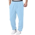 thumbnail image 2 of Men Casual Jogger Sweatpants Elastic Drawstring Waist Straight Leg Soft Breathable Athletic Workout Pants With Side Pockets 4XL, 2 of 8